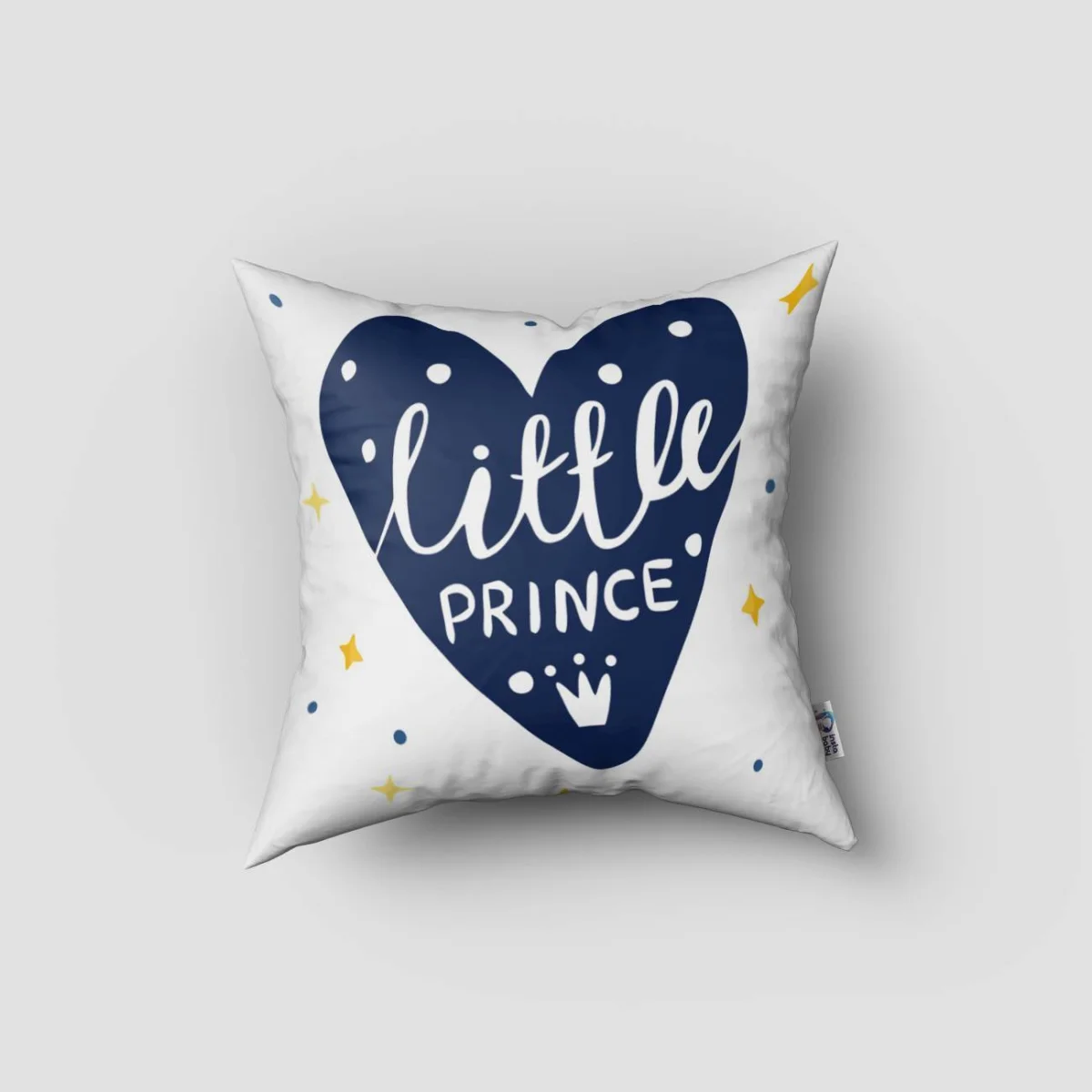 Prens Kırlent Kılıfı | Beyaz gökkuşağı, bulut Desenli