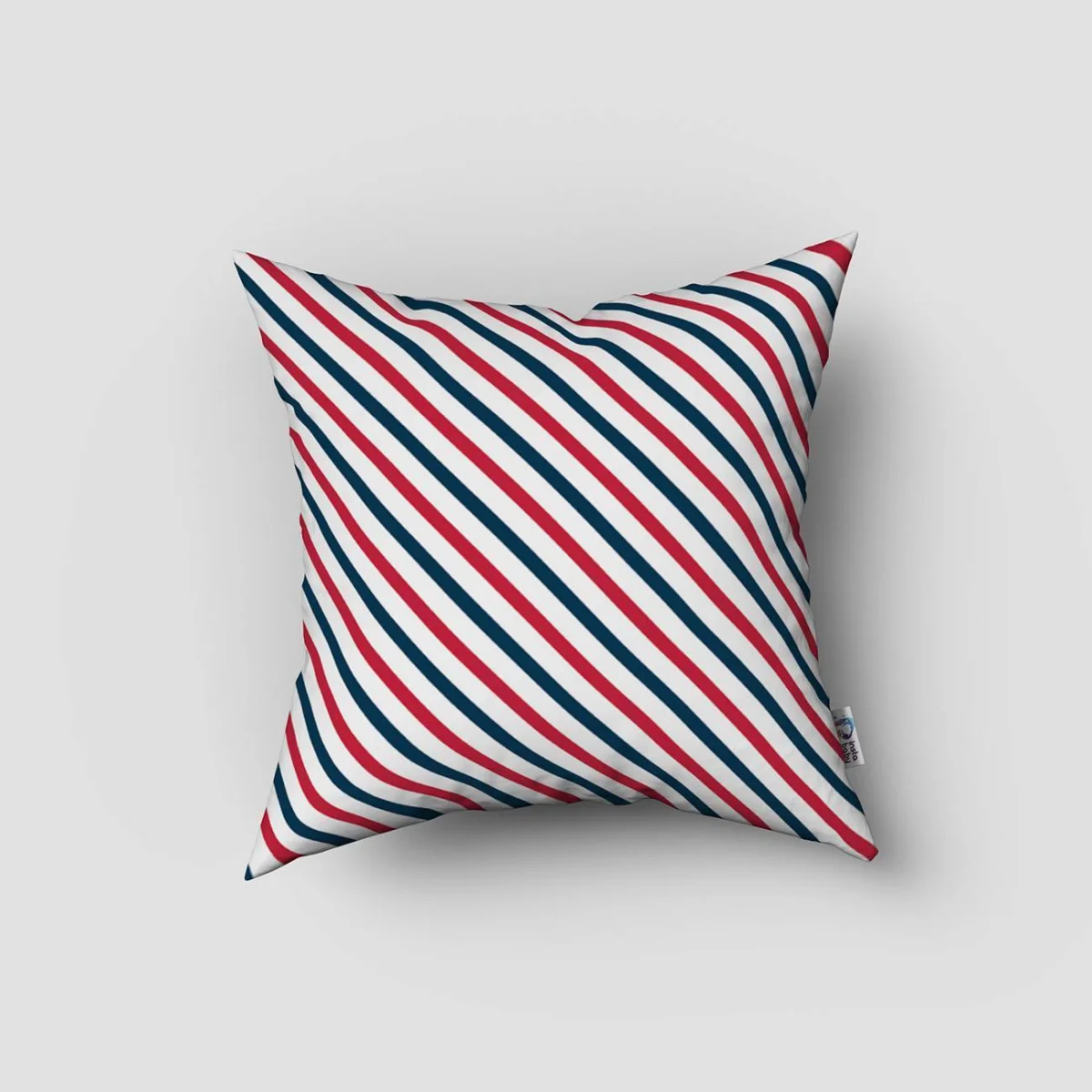 Denizcilik Kırlent Kılıfı | Açık Mavi yelkenli, martı Desenli