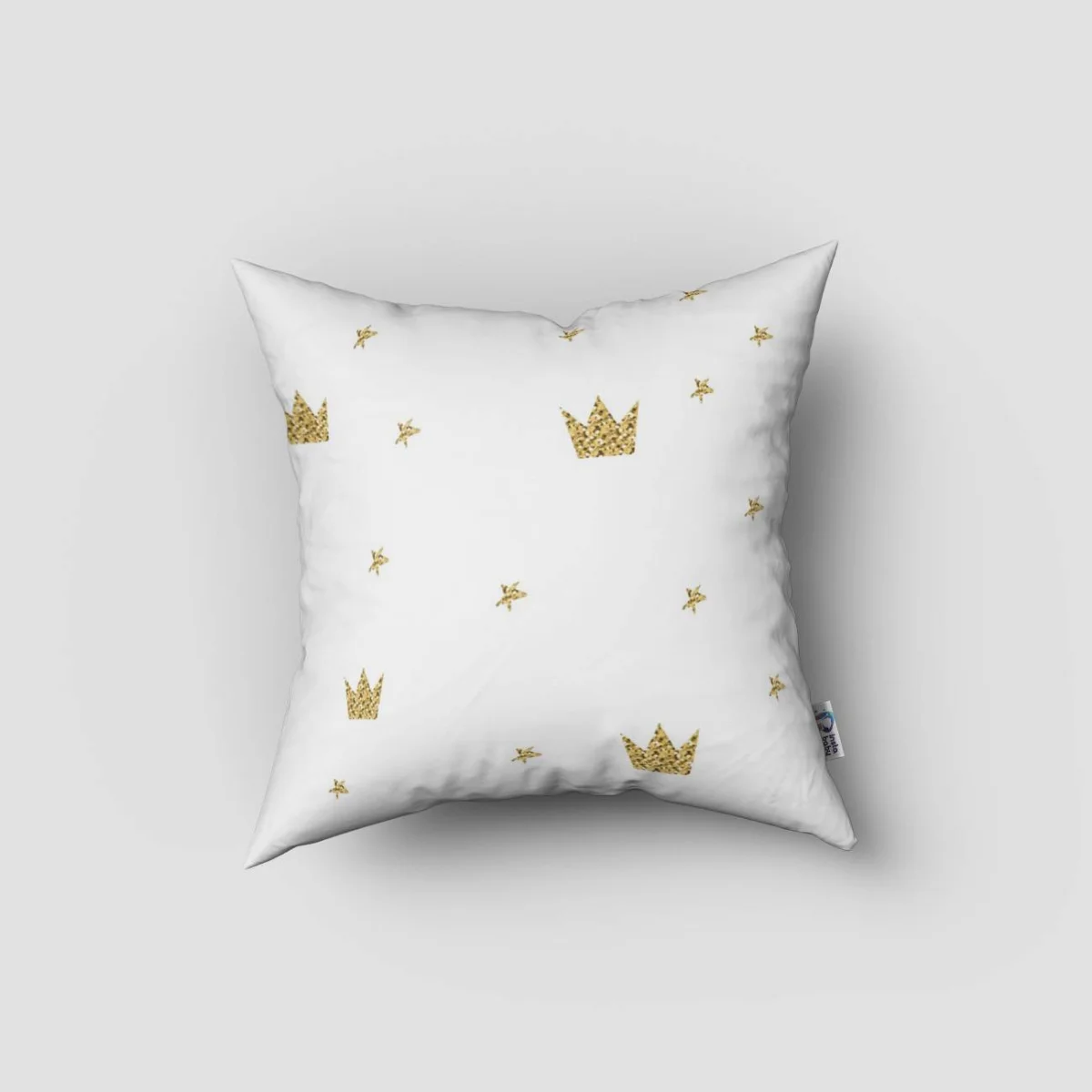 Prenses Kırlent Kılıfı | Beyaz yıldız Desenli