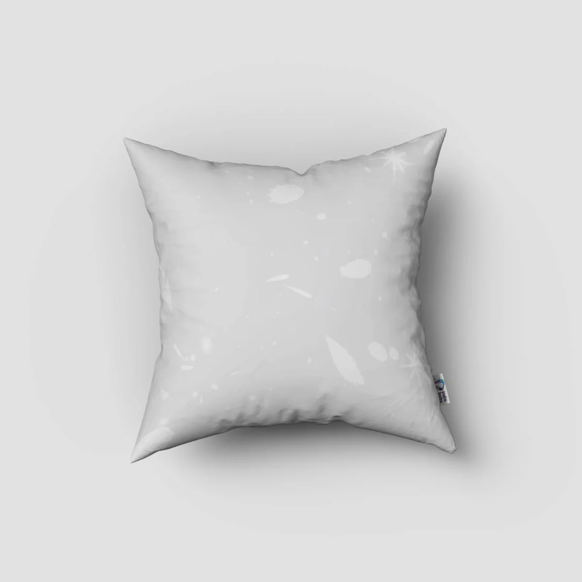 Fil Kırlent Kılıfı | Gri bulut, yıldız Desenli