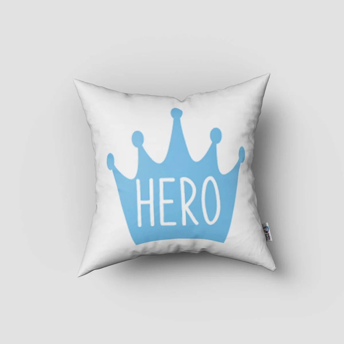 Kahraman (Hero) Kırlent Kılıfı | Mavi Taç, çizgili Desenli