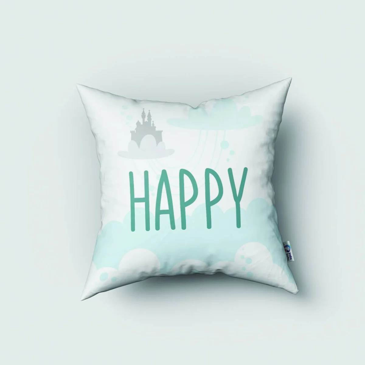 Balina Kırlent Kılıfı | Beyaz Bulut, ay Desenli