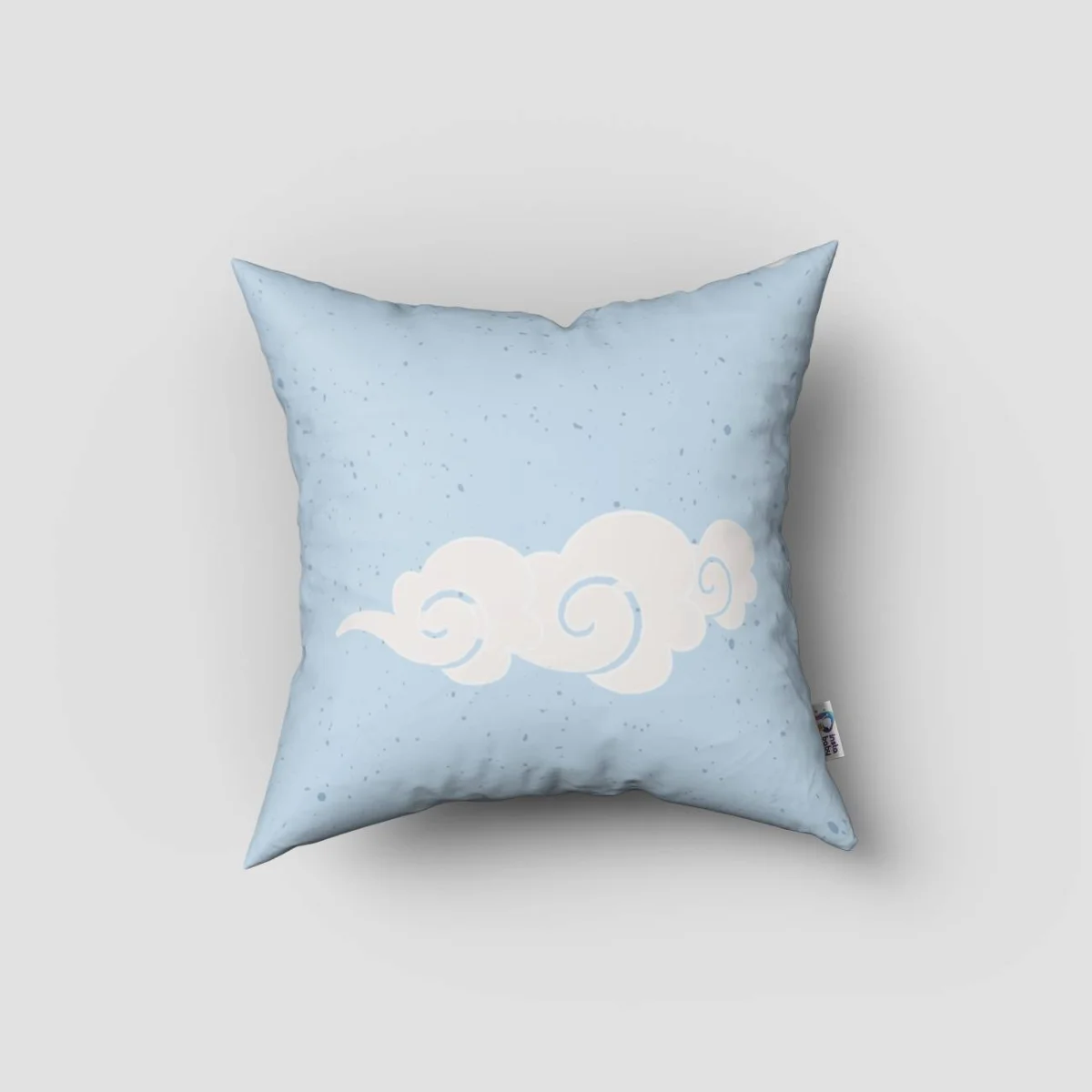 Ayda Tavşan Kırlent Kılıfı | Mavi yıldız, bulut Desenli
