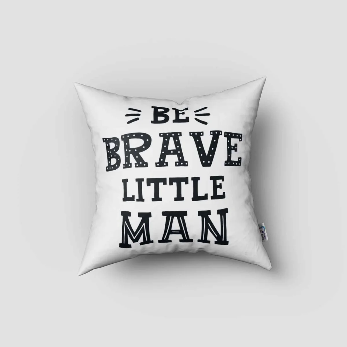 Ayı ve Orman Temalı Kırlent Kılıfı | Beyaz ayı, çadır Desenli