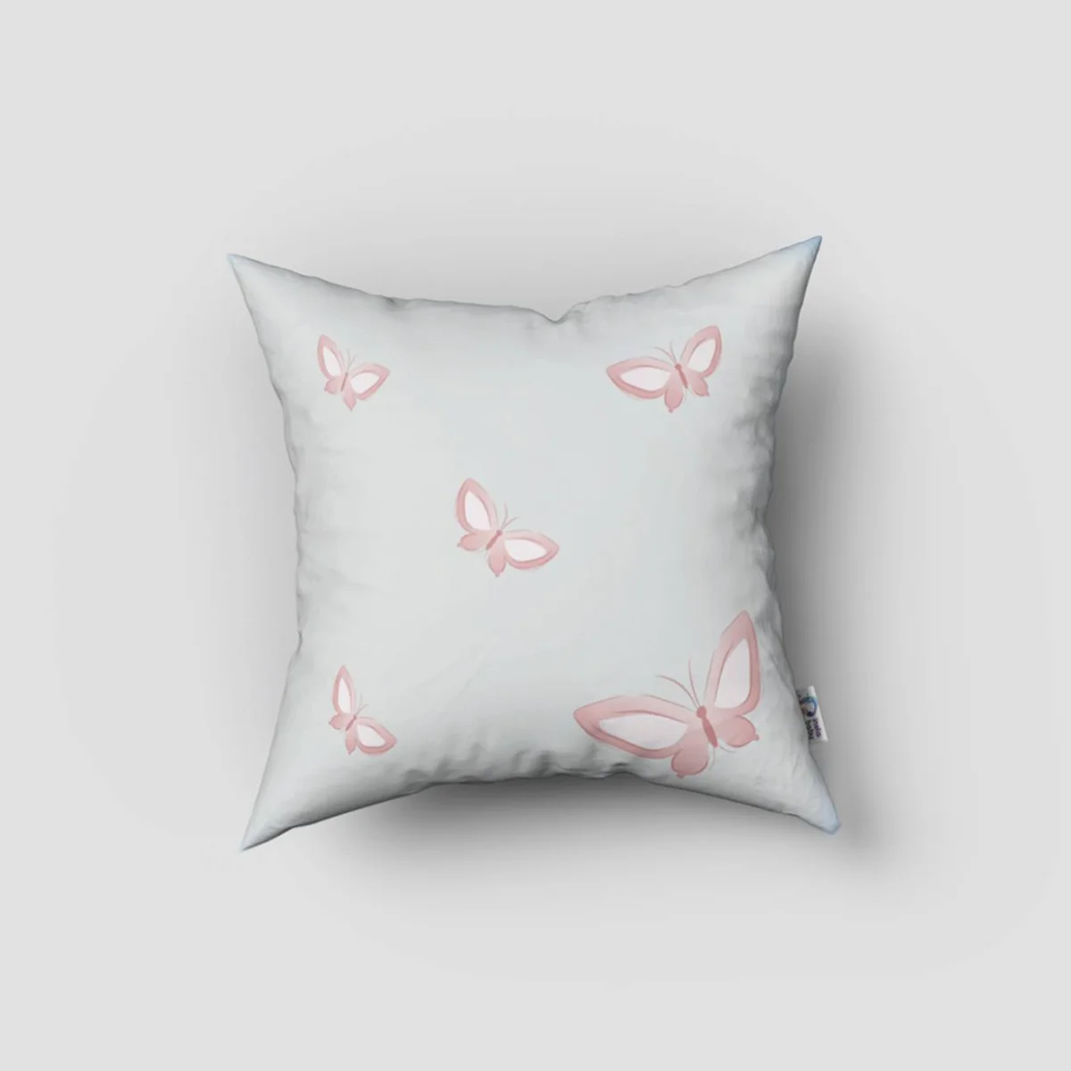 Unicorn Kırlent Kılıfı | Açık mavi balon, bulut Desenli