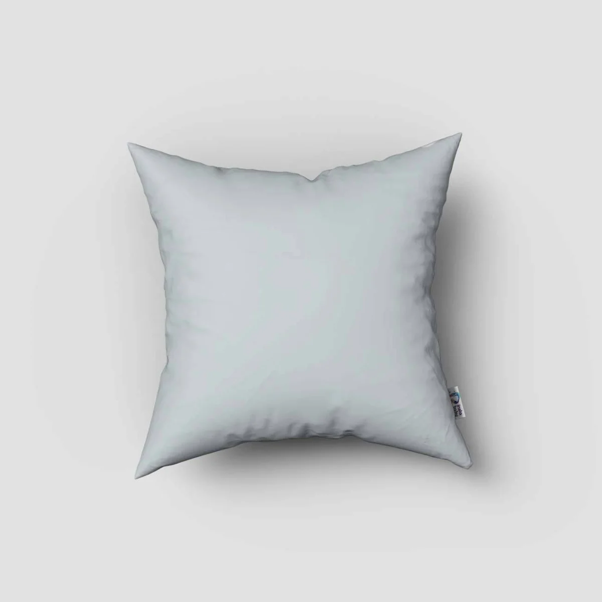 Zürafa Kırlent Kılıfı | Mavi kalp lekeler, bulutlar Desenli