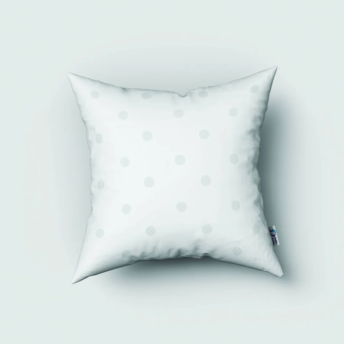 Sevimli Baykuş Kırlent Kılıfı | Beyaz yıldız, puantiye Desenli