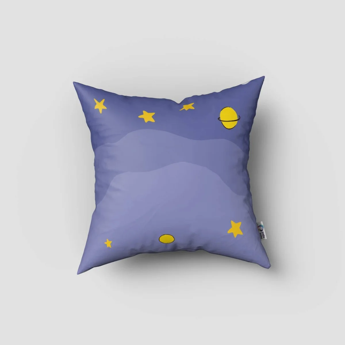 Küçük Prens Kırlent Kılıfı | Mor yıldız, gezegen Desenli