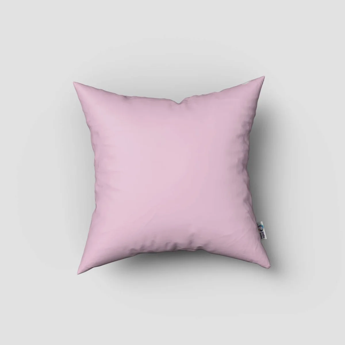 Baykuş Kırlent Kılıfı | Pembe sevimli mor baykuş, puantiyeli fiyonk Desenli