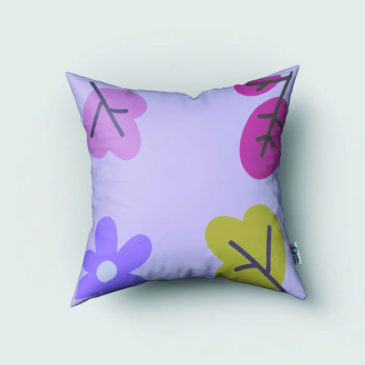 Ayı Kırlent Kılıfı | Yeşil Ayılar, yıldızlar Desenli