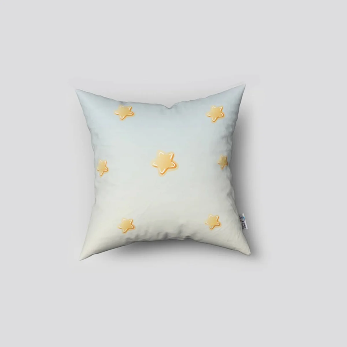 Ay ve Maymun Kırlent Kılıfı | Mavi yıldız, ay Desenli