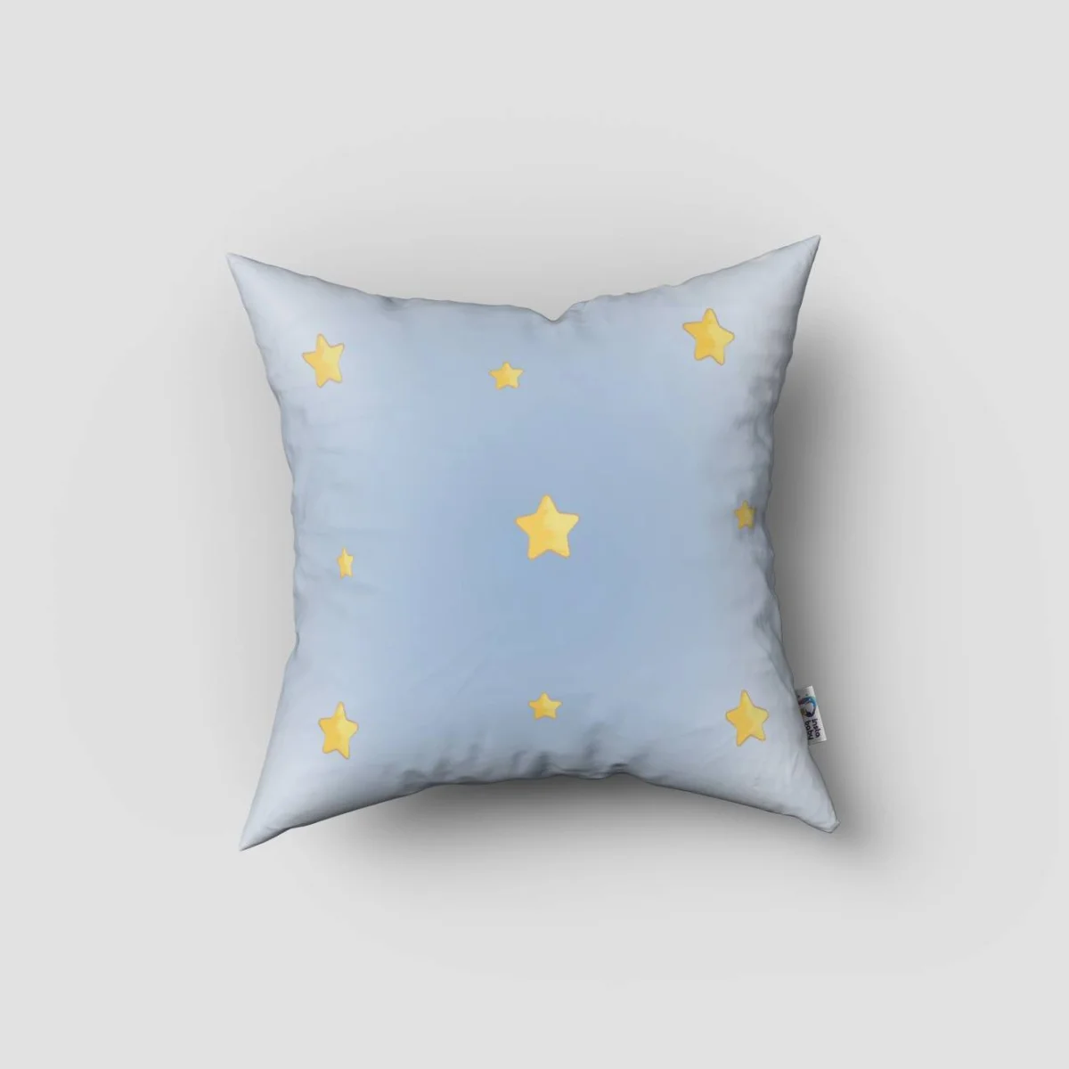 Uzay, Hayvanlar Kırlent Kılıfı | Mavi yıldız, bulut Desenli