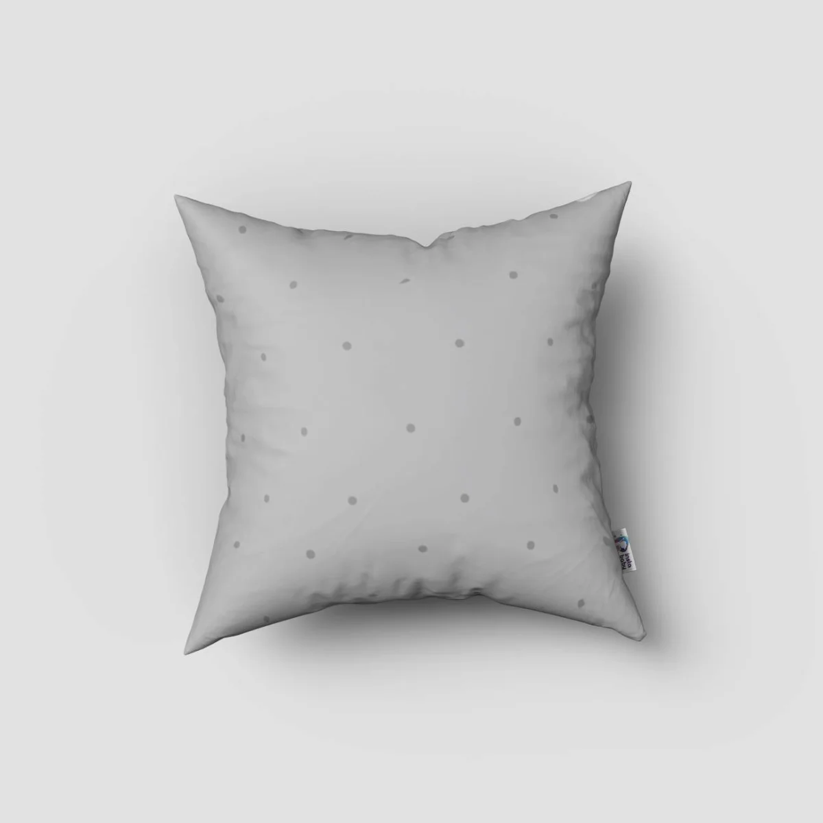 Uyuyan Ayı ve Ay Kırlent Kılıfı | Gri yıldızlar, ay Desenli