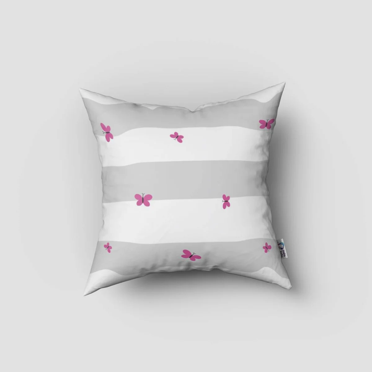 Unicorn Kırlent Kılıfı | Beyaz kız, kuş Desenli