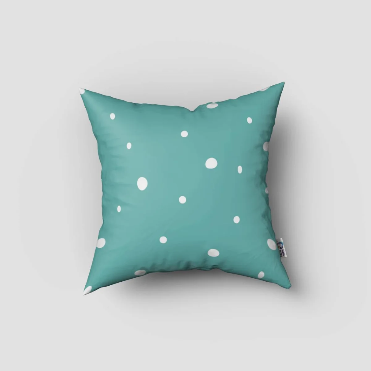 Dinozorlar Kırlent Kılıfı | Beyaz yaprak, yumurta Desenli