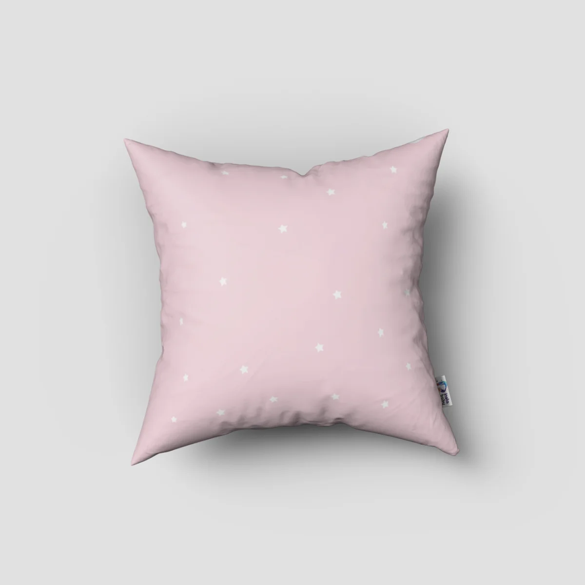 Melek Kanatları Kırlent Kılıfı | Pembe yıldızlar Desenli