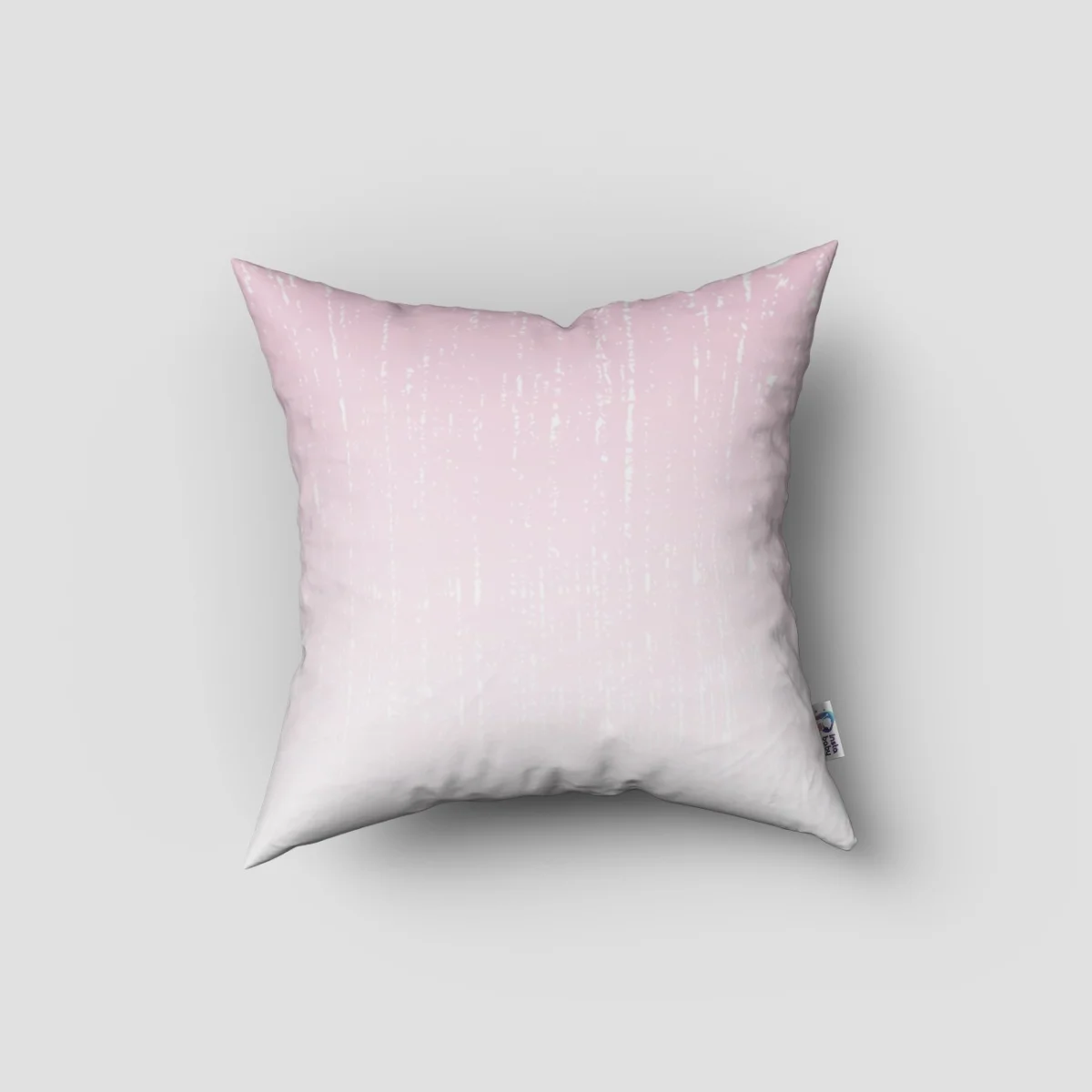 Kalpler Kırlent Kılıfı | Pembe Geçişli zemin, hafif yıpranmış doku Desenli