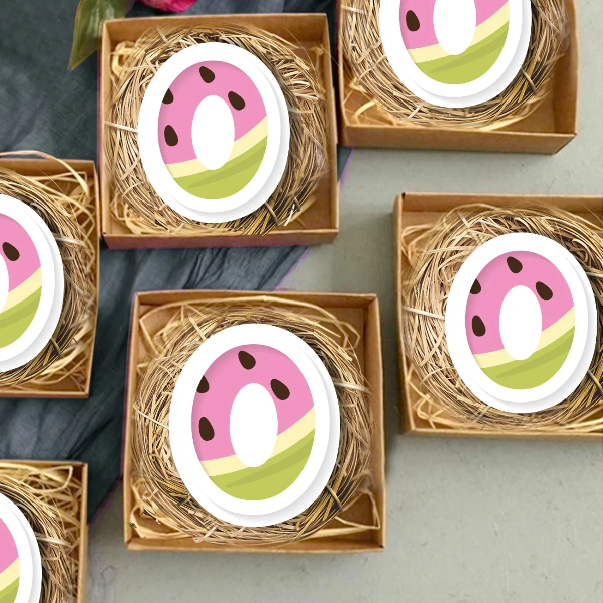 Karpuz Bebek Magneti | Pembe karpuz çekirdekleri Desenli