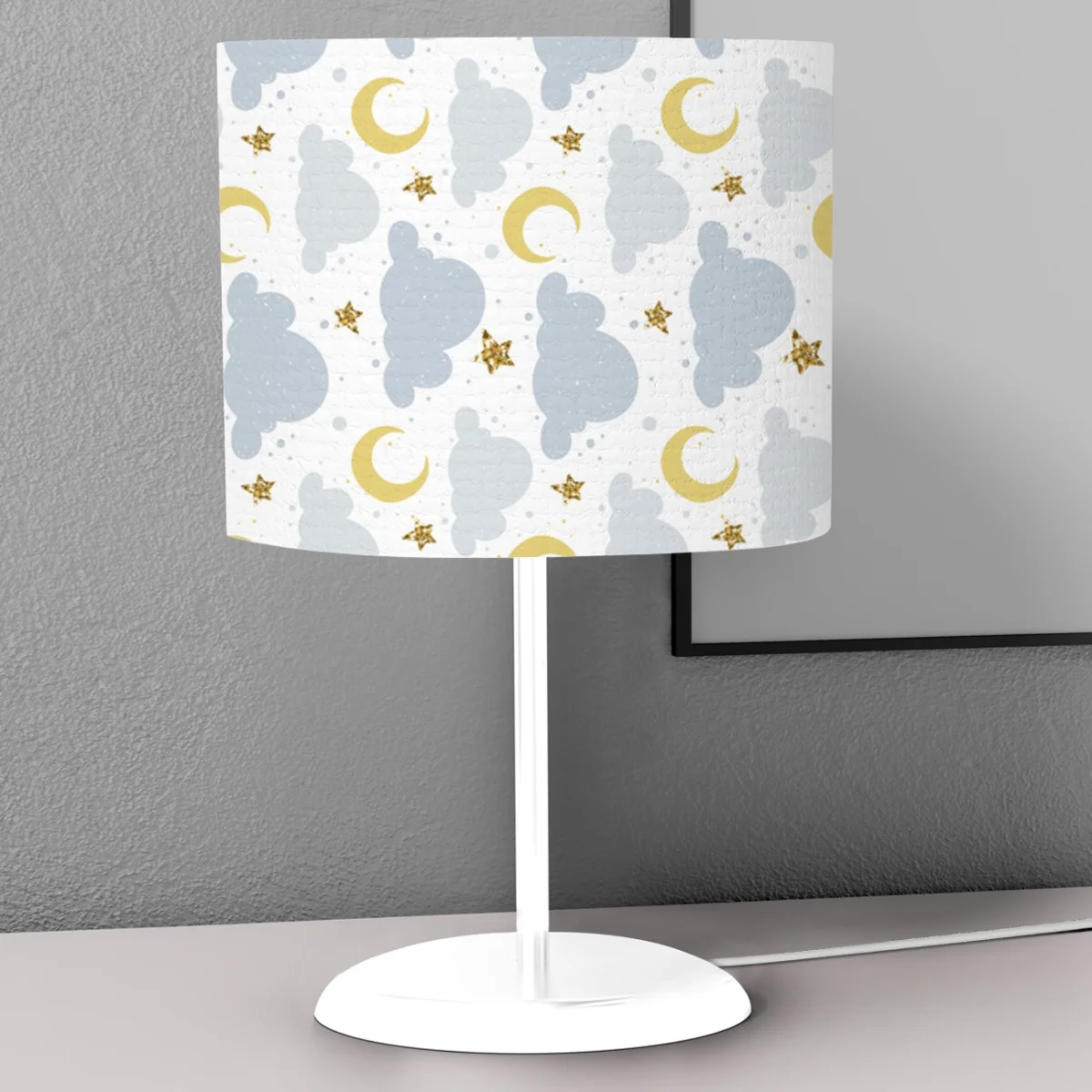 Prens Abajur | Mavi bulut, yıldız Desenli