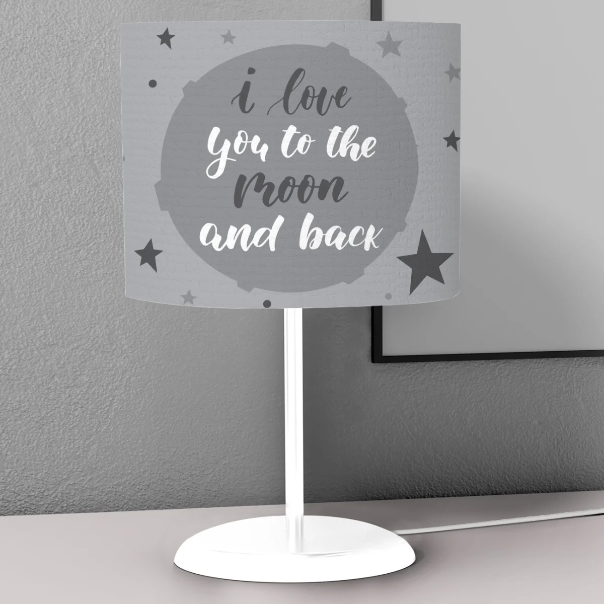 Uzay, Tilki Abajur | Gri Yıldızlar, dünya Desenli