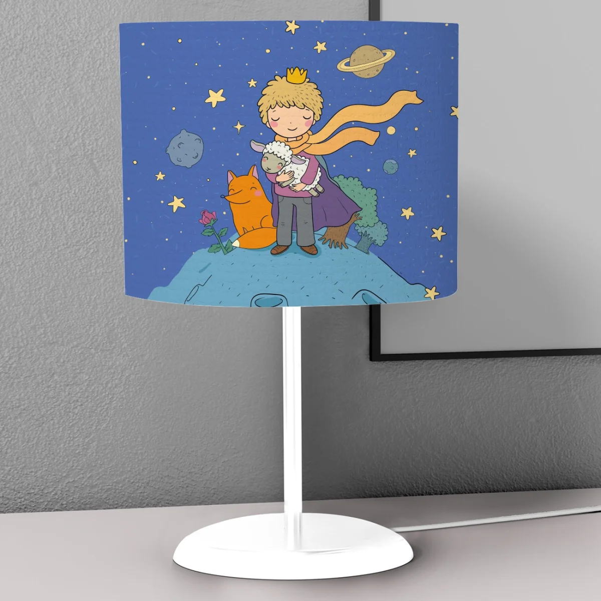 Küçük Prens, Uzay Abajur | Mavi yıldız, gezegen Desenli