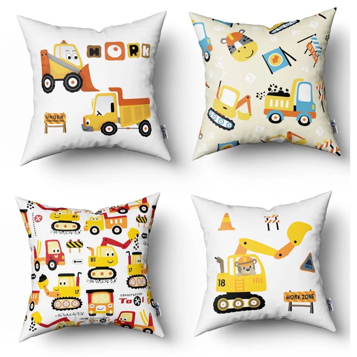 Balerin kız 4lü Kırlent | Açık pembe Pembe çiçek, bale ayakkabıları Desenli