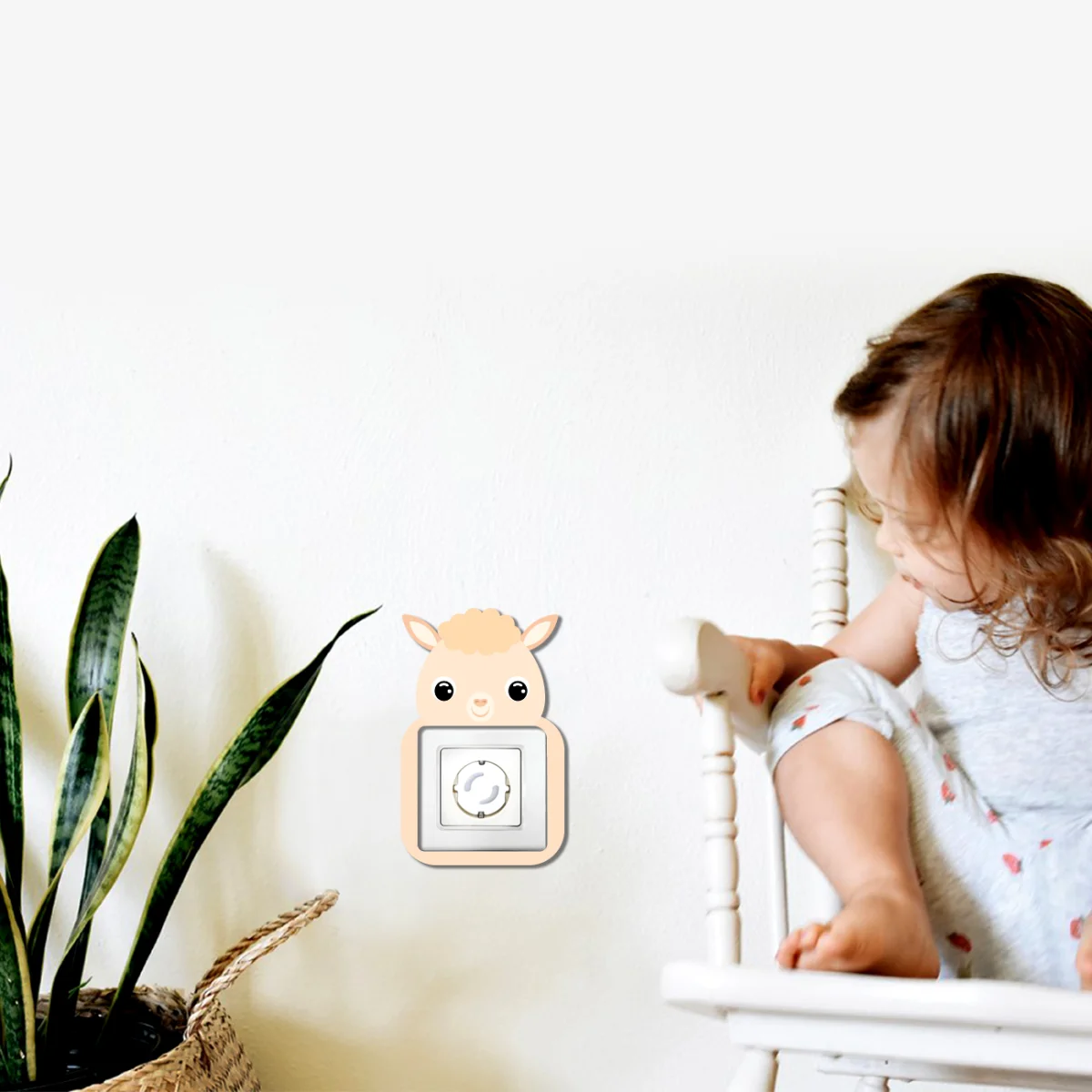 Lama Priz Kapağı | Açık bej Yok Desenli