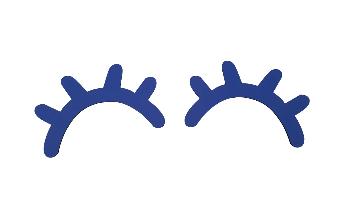 Kirpik Kirpik Süs | Mavi yok Desenli