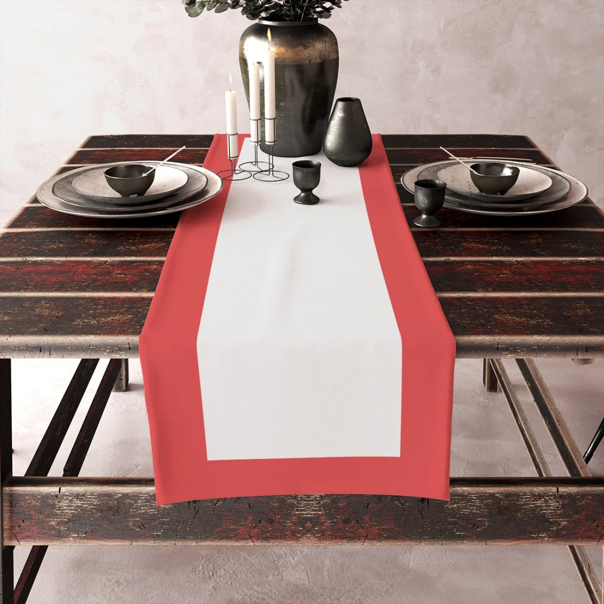 Sevgili çiftler Runner Yolluk | Beyaz kalpler, Eyfel Kulesi Desenli