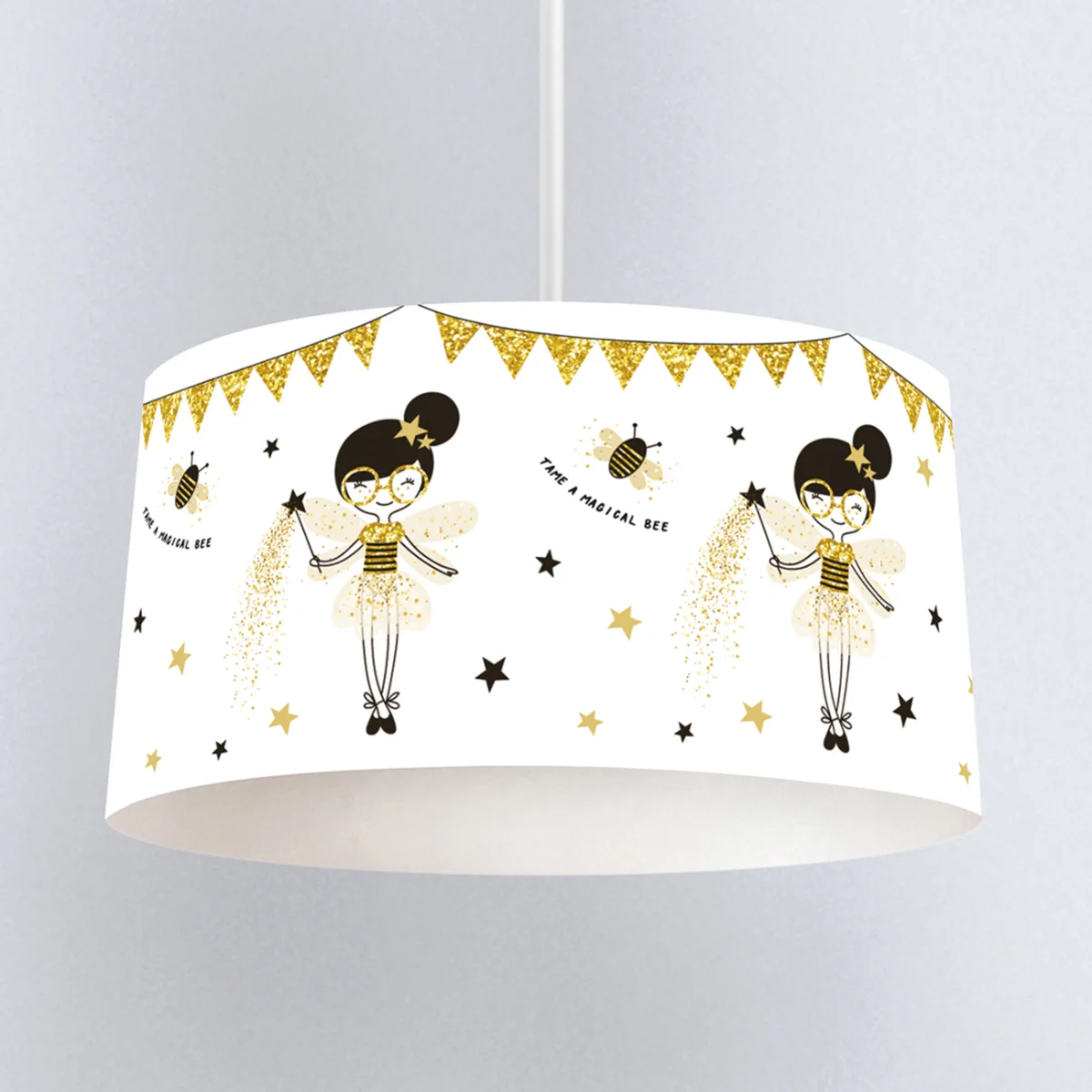 Orman Hayvanları Sarkıt Avize | Beyaz yapraklar, kırmızı meyveler Desenli