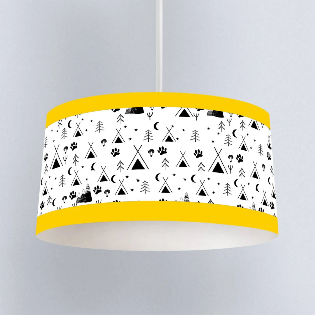 Yerli Çocuk Sarkıt Avize | Beyaz Yıldız, ay Desenli