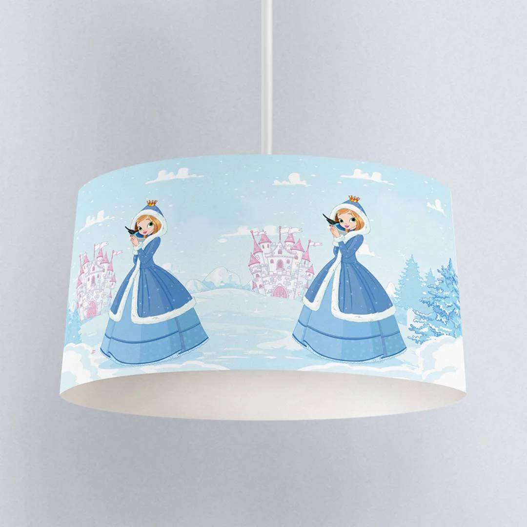 Prenses Sarkıt Avize | Mavi kale, kuş Desenli