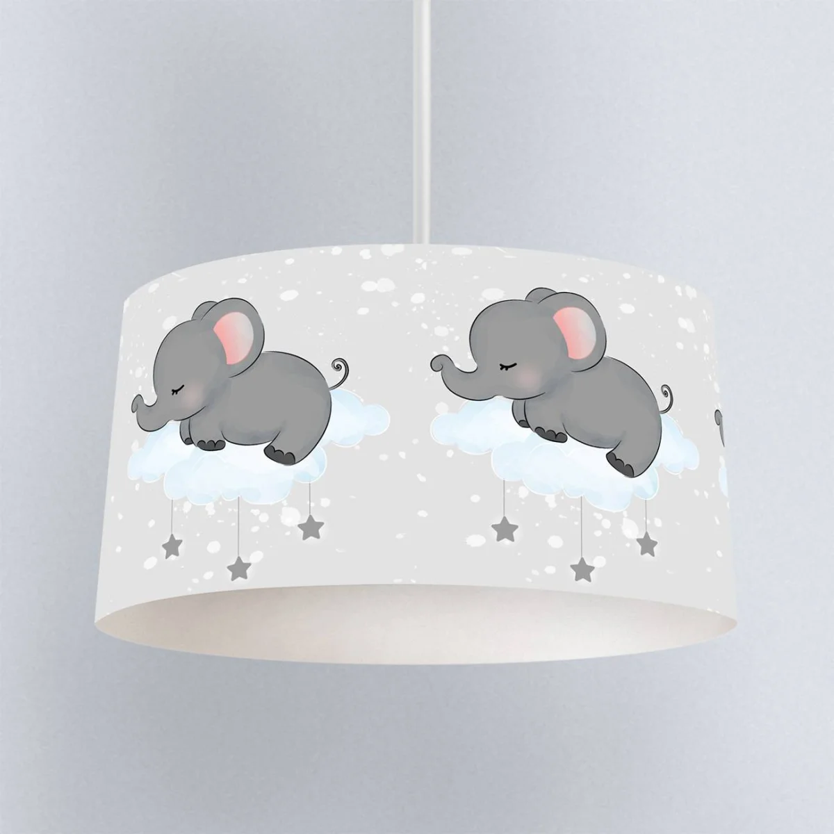 Fil Sarkıt Avize | Gri bulut, yıldız Desenli