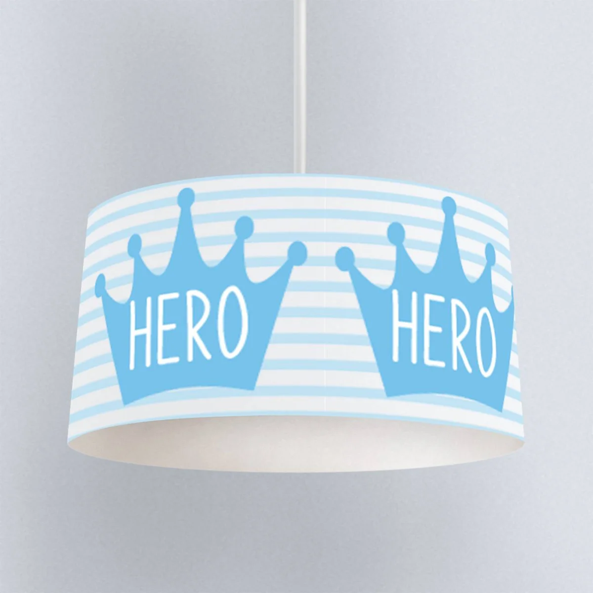 Kahraman (Hero) Sarkıt Avize | Mavi Taç, çizgili Desenli