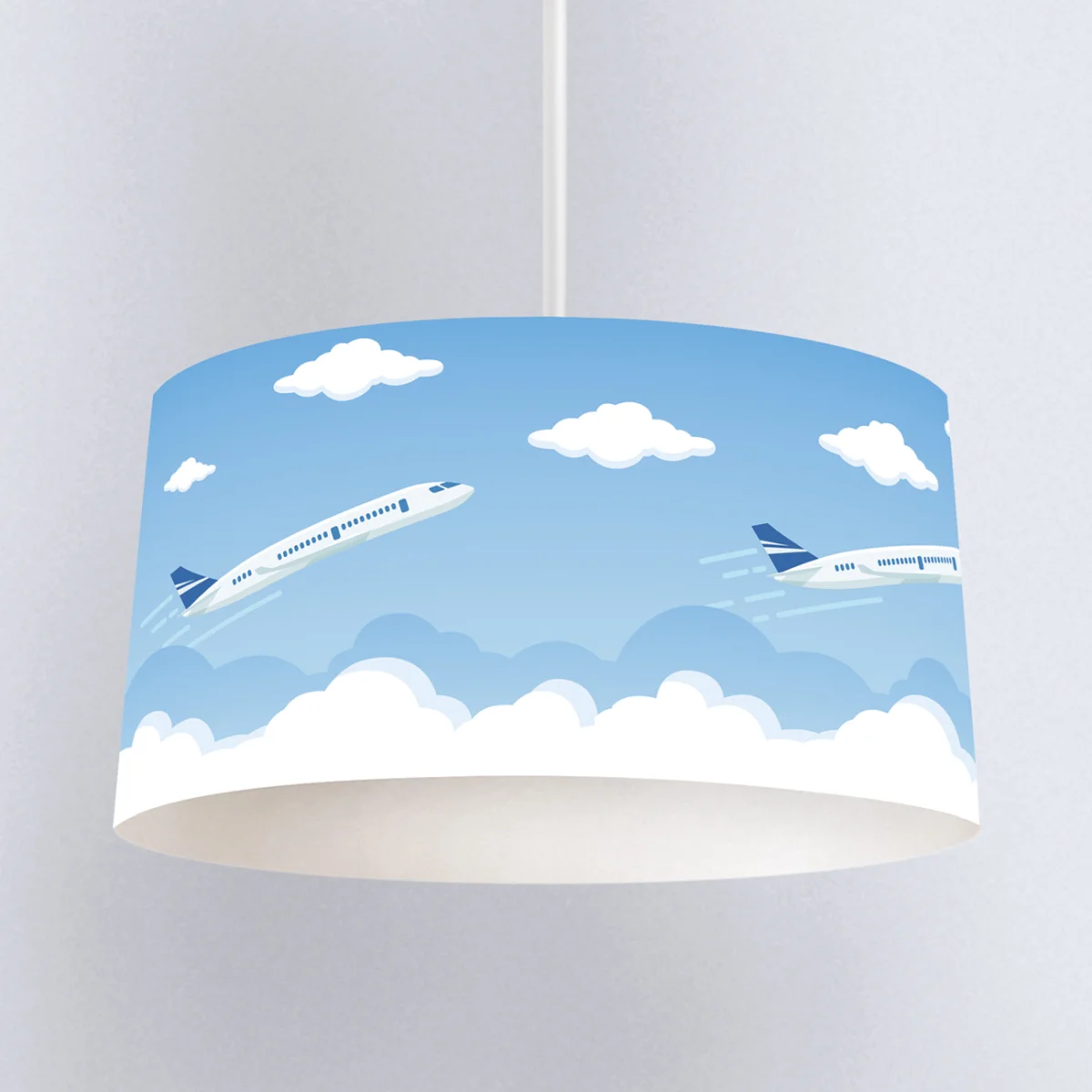 Uçak Sarkıt Avize | Mavi Bulutlar Desenli