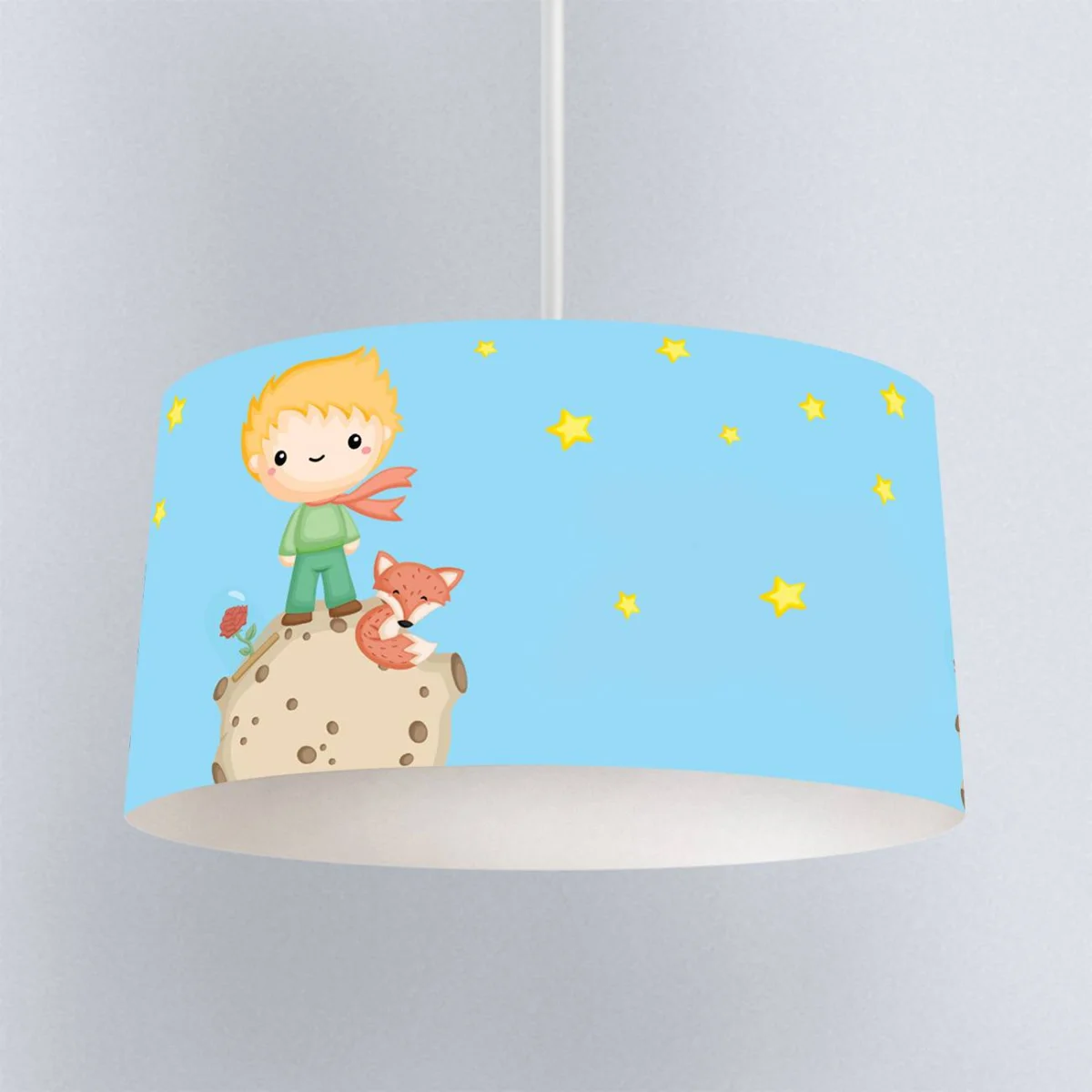 Küçük Prens Sarkıt Avize | Mavi yıldız, tilki Desenli