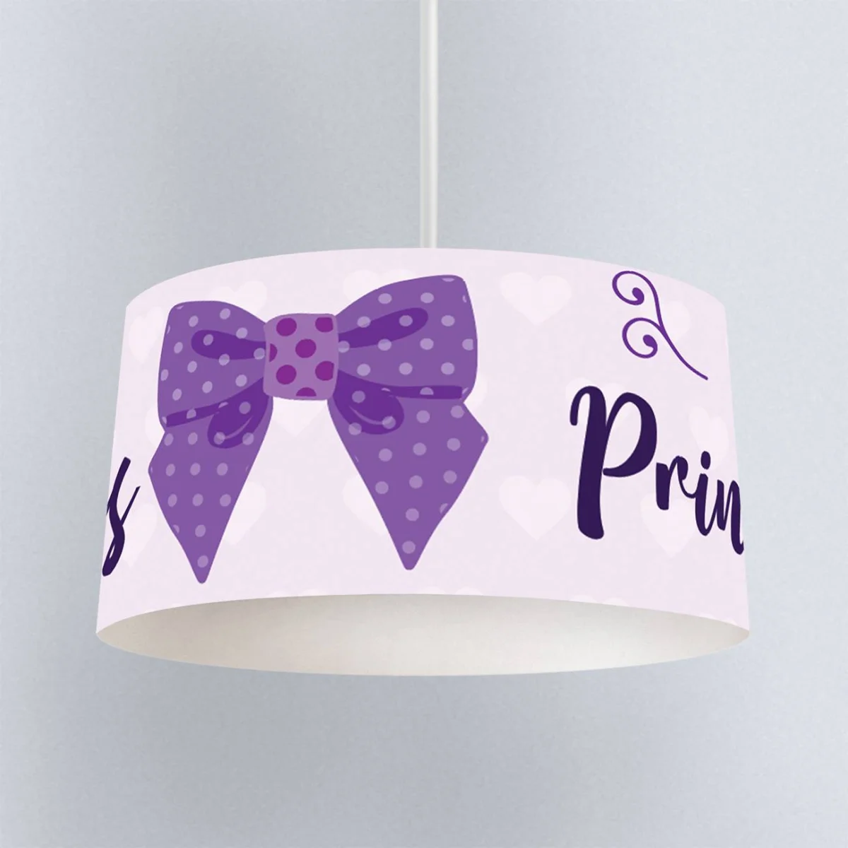 Prenses Sarkıt Avize | Lila Fiyonk, puantiye Desenli