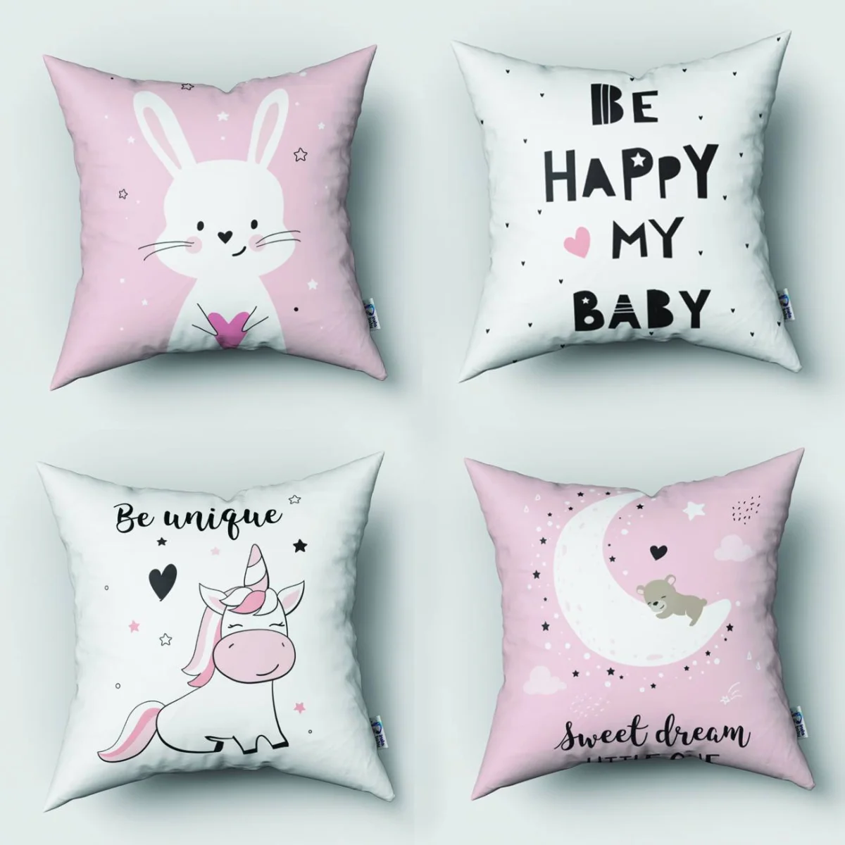 Özel Tasarım 4lü Kırlent | Bebek ve Çocuk Odası