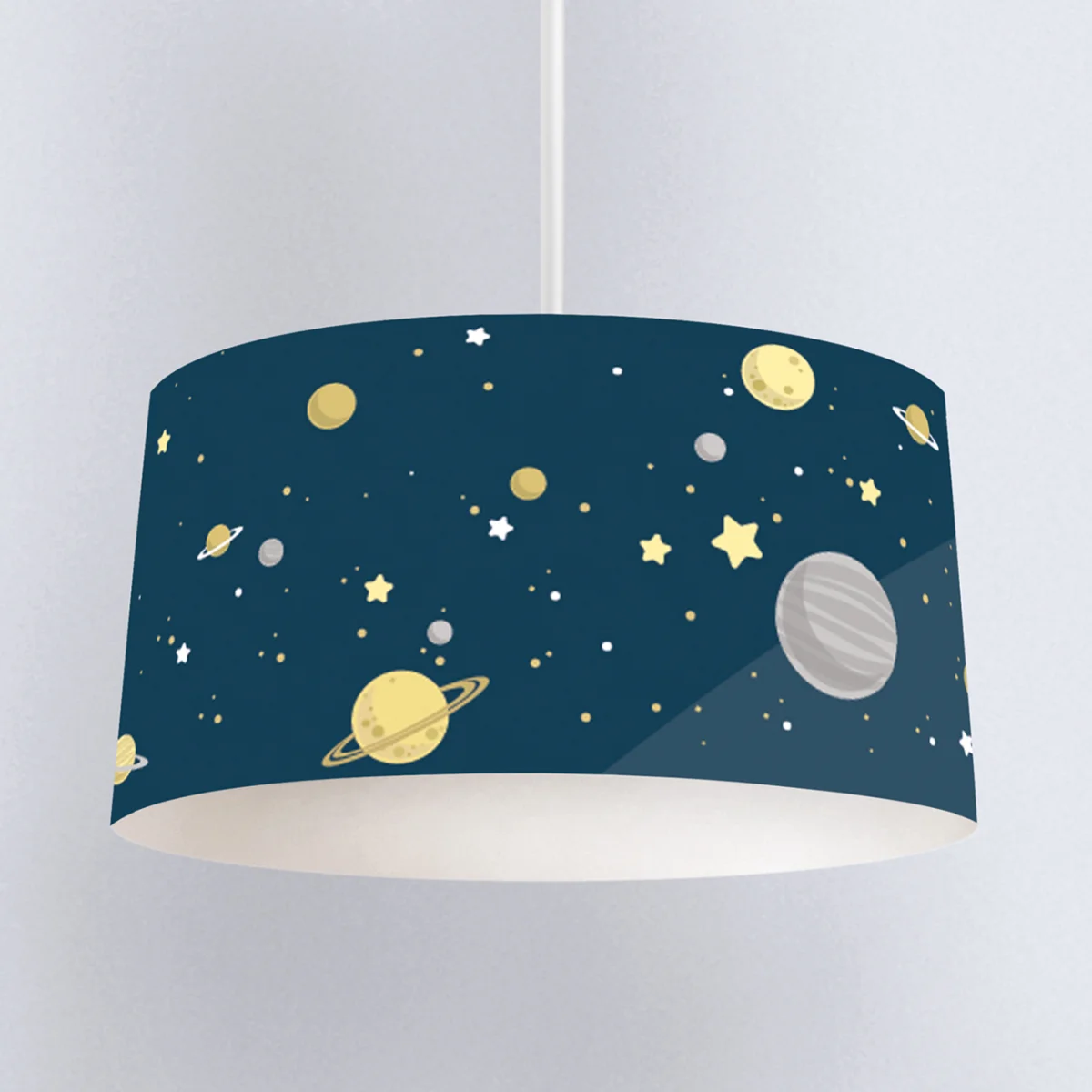 Uzay Sarkıt Avize | Mavi gezegenler, yıldızlar Desenli