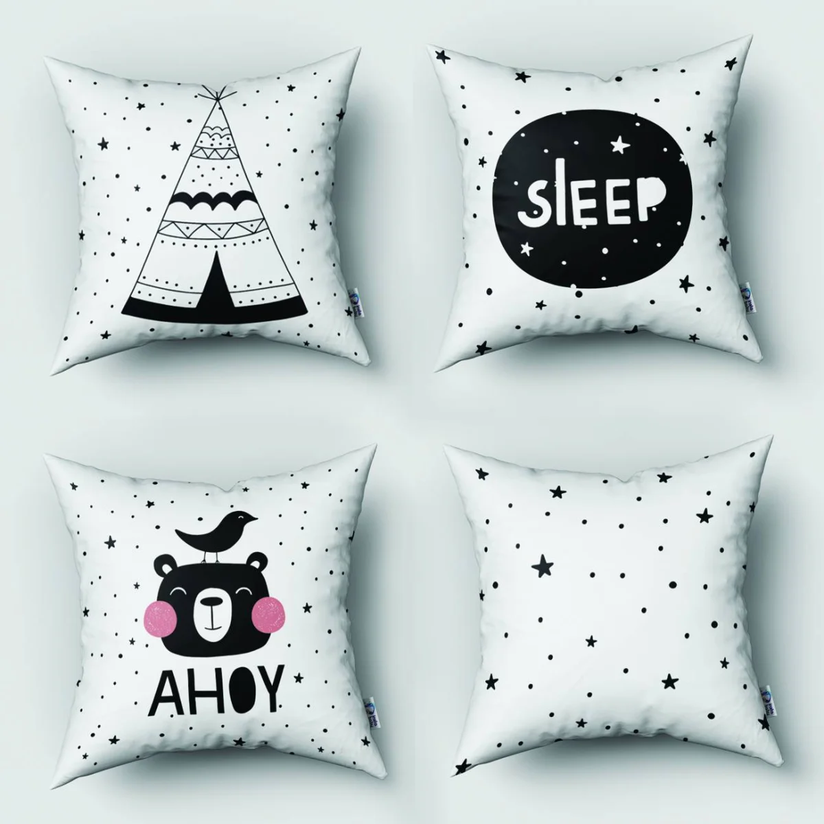 Özel Tasarım 4lü Kırlent | Bebek ve Çocuk Odası