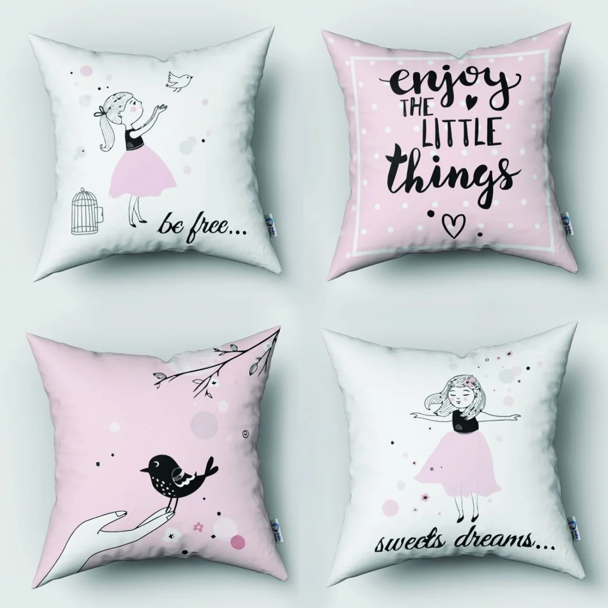 Özel Tasarım 4lü Kırlent | Bebek ve Çocuk Odası