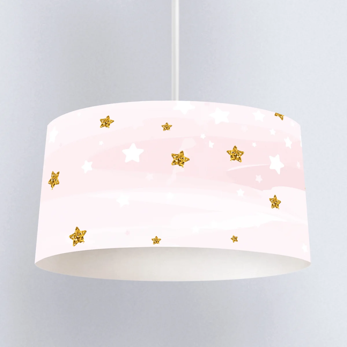 Kuğu Sarkıt Avize | Lila Taçlı kuğu, yıldızlar Desenli