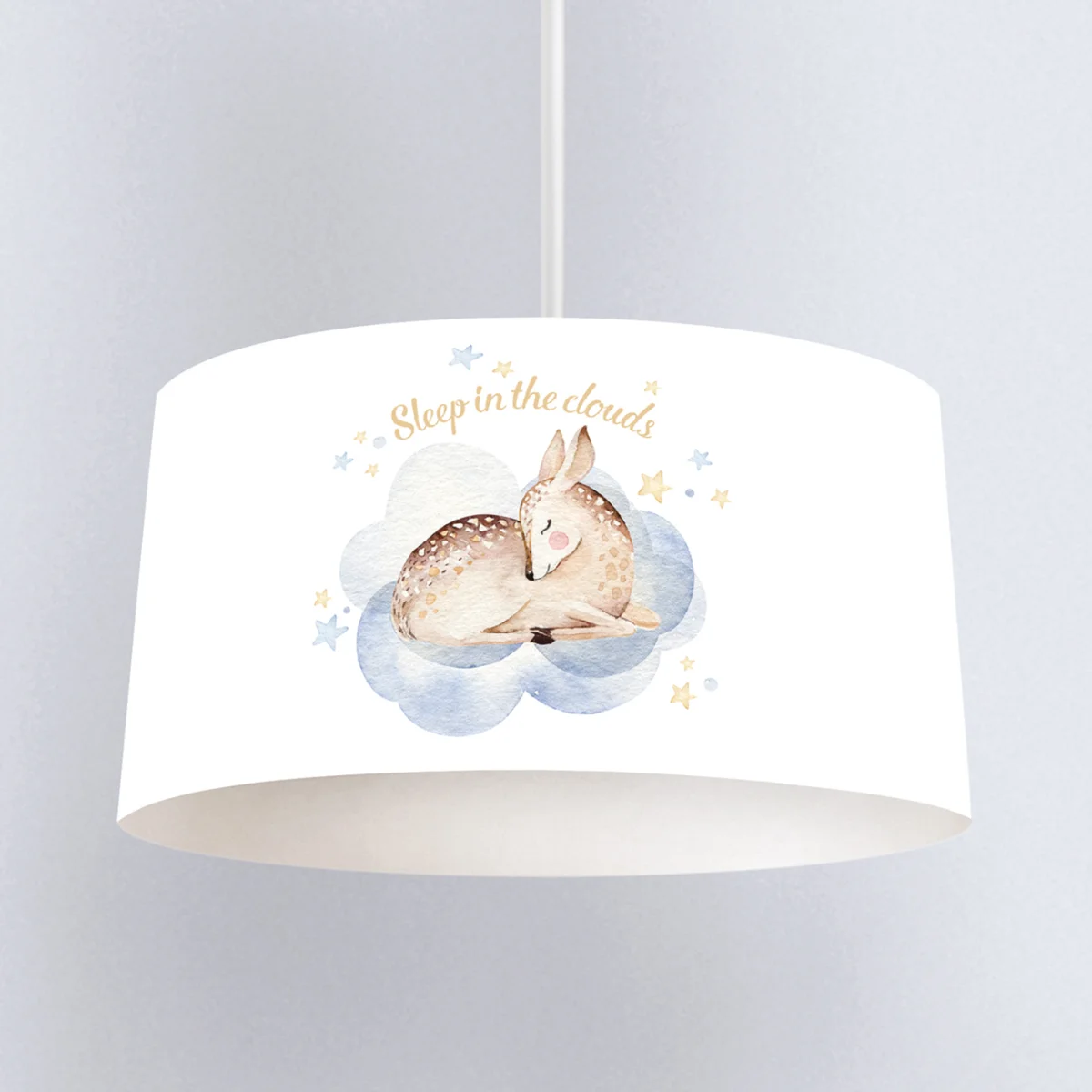 Orman hayvanları (Ceylan) Sarkıt Avize | Beyaz Bulut, yıldız Desenli