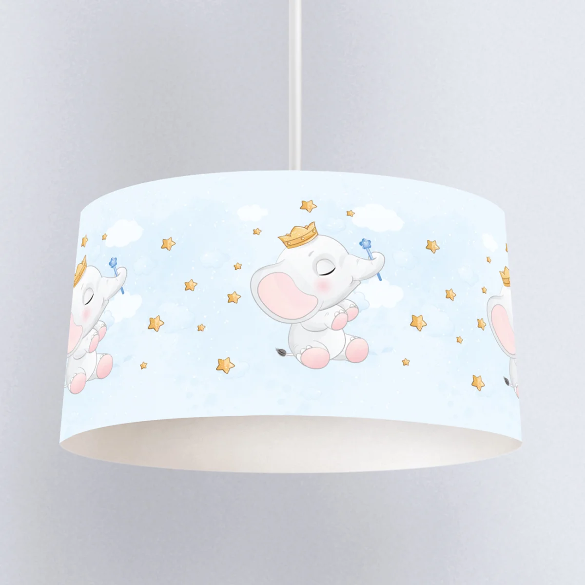 Fil Sarkıt Avize | Mavi balon, bulut Desenli