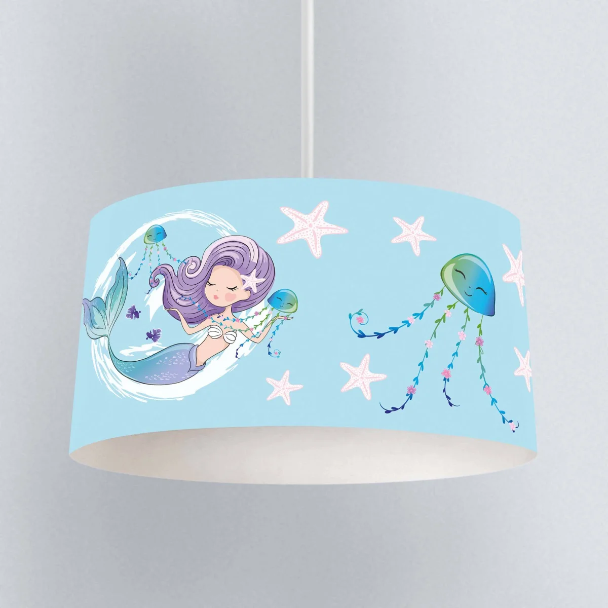 Deniz Kızı Sarkıt Avize | Açık Mavi Deniz yıldızı, deniz anası Desenli