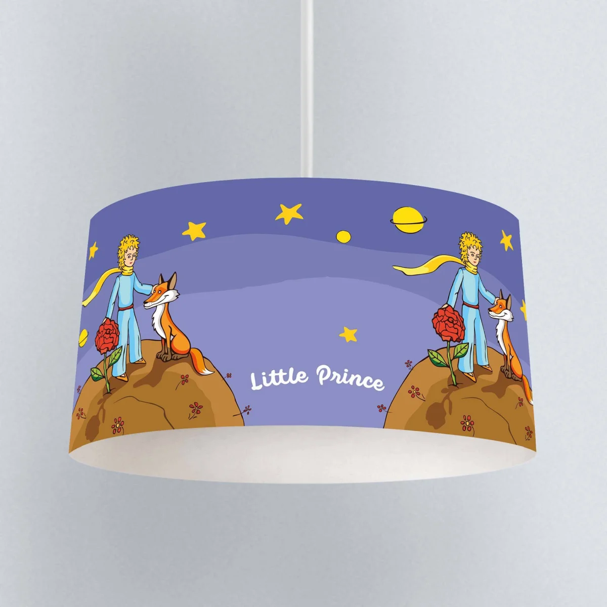 Küçük Prens Sarkıt Avize | Mor yıldız, gezegen Desenli