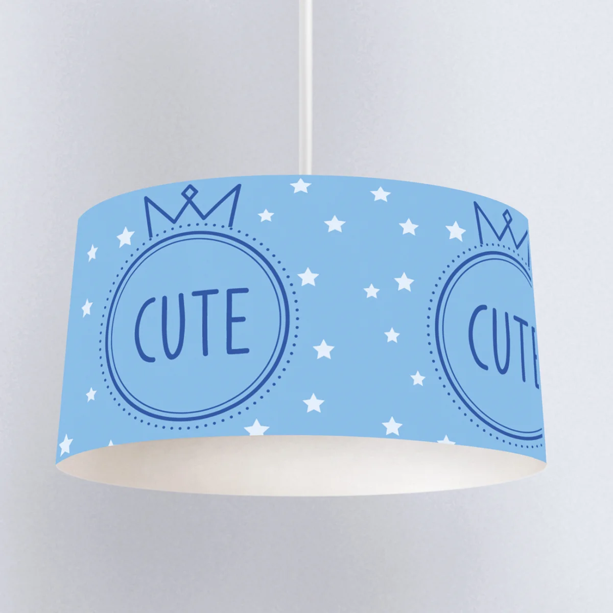 Taç Sarkıt Avize | Mavi yıldızlar, taç Desenli