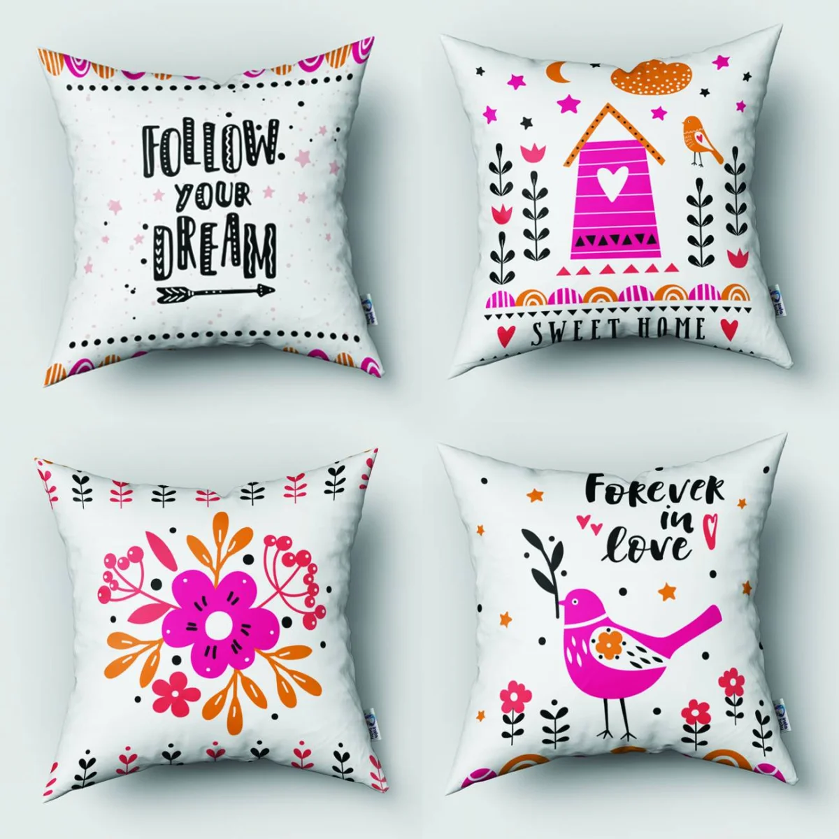 Özel Tasarım 4lü Kırlent | Bebek ve Çocuk Odası