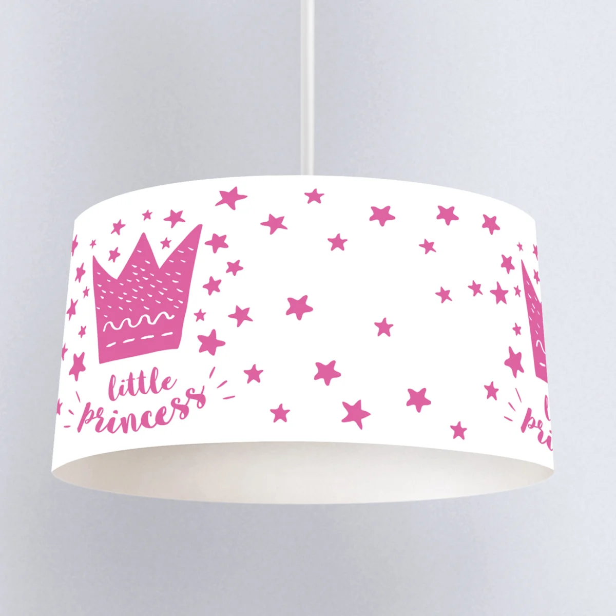 Prenses Sarkıt Avize | Beyaz Taç, yıldız Desenli