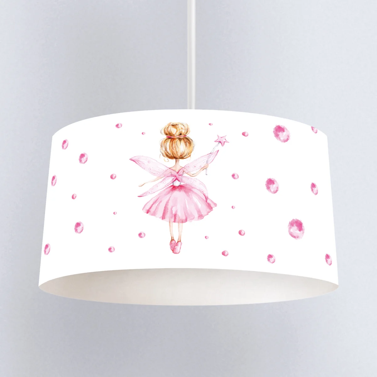 Peri Kız Sarkıt Avize | Beyaz pembe baloncuklar, sihirli yıldız Desenli